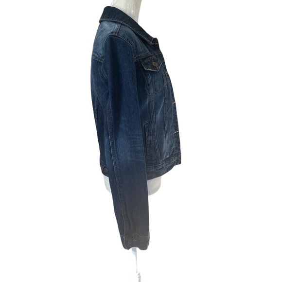 Mudd button up long sleeve collared denim jean jacket women’s size M - Picture 3 of 9